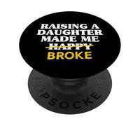 Papa, Fille, père, Hommes, élevant Une Fille a Fait Moi pauvre PopSockets PopGrip Adhésif
