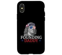 Papa fondateur Ben Franklin 4 Juillet Coque pour iPhone X/XS