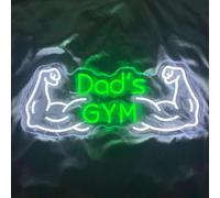 Papà Gymnasio LED signal de néon pour la décoration de la paret USB Luminosité réglable Sojourn Bar Pub Club Réunions Art Décorazione della parete
