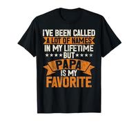 Papa Is My Favorite Name Fête des pères Vintage Parent Son T-Shirt