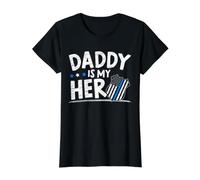 Papa is My Hero Kids Police Thin Blue Line Application de la Loi T-Shirt Graphique avec Valeur