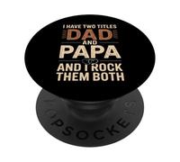 Papa, J'Ai Deux titres, Papa et Moi, Je Les Aime Tous Les Deux PopSockets PopGrip Adhésif