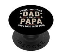 Papa, J'Ai Deux titres, Papa et Moi, Je Les Aime Tous Les Deux PopSockets PopGrip Adhésif