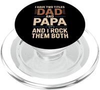 Papa, J'Ai Deux titres, Papa et Moi, Je Les Aime Tous Les Deux PopSockets PopGrip pour MagSafe