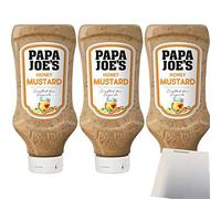 Papa Joes Lot de 3 sauce miel moutarde (3 bouteilles de 300 ml) + bloc usy