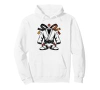 Papa Judo Et Enfant Judogi Silhouette Parent Fier Père Sweat à Capuche
