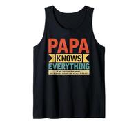 Papa Knows Everything Best Dad New Daddy Fête des pères Débardeur