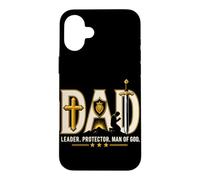 Papa Leader Protecteur Homme de Dieu Paternité Père chrétien Coque pour iPhone 16 Plus