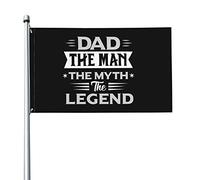 Papa L'Homme Le Mythe La Légende Drapeau De Jardin Drôle Drapeaux De Jardin Avec Œillets Drapeaux Décoratif Pour Balcon Patio Intérieure 90X150Cm