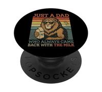 Papa Lion, Juste Un père Qui revenait Toujours avec du Lait PopSockets PopGrip Adhésif