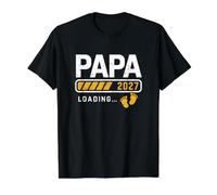 Papa Loading 2027 Annonce Grossesse Futur Père Bébé T-Shirt Graphique avec Valeur, Homme, Noir, L