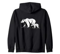 Papa Mama Ours géométrique pour Enfant Sweat à Capuche