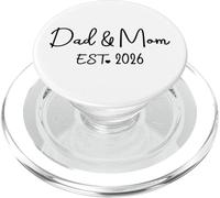 Papa Maman Est 2026 Nouvelles Mamans Papas 2026 Père Mère Grossesse PopSockets PopGrip pour MagSafe