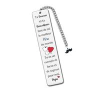 Papa Marque-Pages Noël Fête Des Pères Apprécier Cadeau Hommes D'Anniversaire Meilleur Papa Du Monde Retraite Amour Citations Papy Souvenirs Action de Grâce Livre Accessoire De Fils Fille