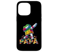 Papa Master Builder Dabbing Building Blocks Father's Day Fun Coque pour iPhone 14 Pro Max