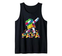 Papa Master Builder Dabbing Building Blocks Father's Day Fun Débardeur