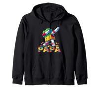 Papa Master Builder Dabbing Building Blocks Father's Day Fun Sweat à Capuche