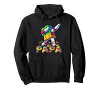 Papa Master Builder Dabbing Building Blocks Father's Day Fun Sweat à Capuche