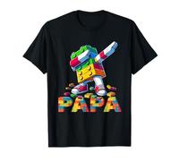 Papa Master Builder Dabbing Building Blocks Father's Day Fun T-Shirt