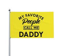 Papa - Mes gens préférés m'appellent papa Drapeau Drapeau de maison Bannières extérieures 3x5 pieds serie avec 2 œillets
