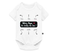 Papa Mode D'Emploi Cadeau Naissance Body Manches Courtes Bébé Bio