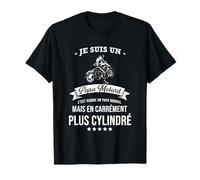 Papa motard carrément plus cylindré moto homme motard humour T-Shirt