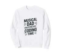 Papa Musicien appréciant Son Programmeur de Temps de Codage Sweatshirt