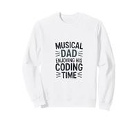 Papa Musicien appréciant Son Programmeur de Temps de Codage Sweatshirt