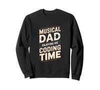 Papa Musicien appréciant Son Programmeur de Temps de Codage Sweatshirt