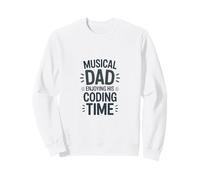 Papa Musicien appréciant Son Programmeur de Temps de Codage Sweatshirt