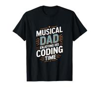 Papa Musicien appréciant Son Programmeur de Temps de Codage T-Shirt