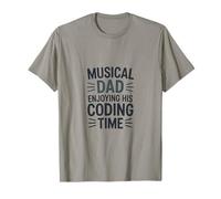 Papa Musicien appréciant Son Programmeur de Temps de Codage T-Shirt