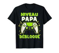 Papa Niveau Débloqué Gamer Nouvelle Naissance Futur Papa T-Shirt