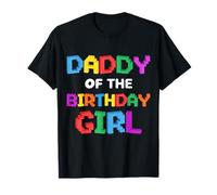 Papa of The Birthday Girl Master Builder Bricks Blocks T-Shirt
