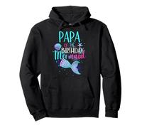 Papa of The Birthday Mermaid Assorti Famille Anniversaire Sweat à Capuche