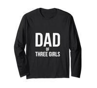 Papa of Two Girls Daddy and 2 Daughters Funny Father's Day Manche Longue