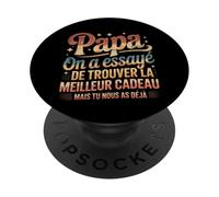 Papa on a Essayé Meilleur Cadeau Humour Homme Vintage PopSockets PopGrip Adhésif