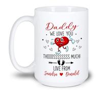 Papa, On T'Aime Tellement Mug Céramique Tasse À Café Unique Tasse À Thé Cadeaux Fantaisie Pour Bureau Noël Anniversaire 330ml
