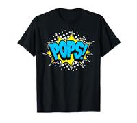 Papa ou Pops! Verbe Action Word Comic Book Style Pop Art T-Shirt