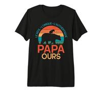 Papa Ours Cadeau Papa T-Shirt Haut de Gamme