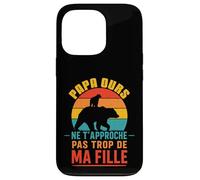 Papa Ours Vintage Ne T’Approche Pas De Ma Fille Drôle Coque pour iPhone 13 Pro