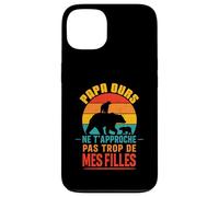 Papa Ours Vintage Ne T’Approche Pas De Mes Filles Drôle Coque pour iPhone 13