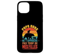 Papa Ours Vintage Ne T’Approche Pas De Mes Filles Drôle Coque pour iPhone 15 Plus