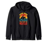 Papa Ours Vintage Ne T’Approche Pas De Mes Filles Drôle Sweat à Capuche