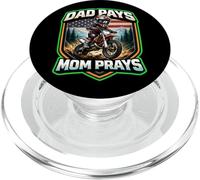Papa paie Maman Prie pour Enfants Dirt Bike Rider Boy American MX USA PopSockets PopGrip pour MagSafe