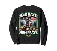 Papa paie Maman Prie pour Enfants Dirt Bike Rider Boy American MX USA Sweatshirt