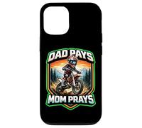 Papa paie Maman Prie pour Enfants Dirt Bike Rider Boy Dirtbike Amoureux Coque pour iPhone 12/12 Pro