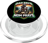 Papa paie Maman Prie pour Enfants Dirt Bike Rider Boy Dirtbike Amoureux PopSockets PopGrip pour MagSafe