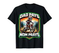 Papa paie Maman Prie pour Enfants Dirt Bike Rider Boy Dirtbike Amoureux T-Shirt