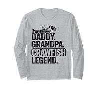 Papa Papy Crawfish Legend Dad Boil Crew Crawdaddy Manche Longue